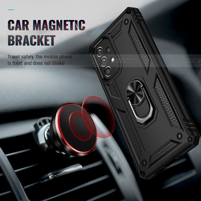 Custodia Silicone e Plastica Opaca Cover con Magnetico Anello Supporto MQ3 per Samsung Galaxy A73 5G