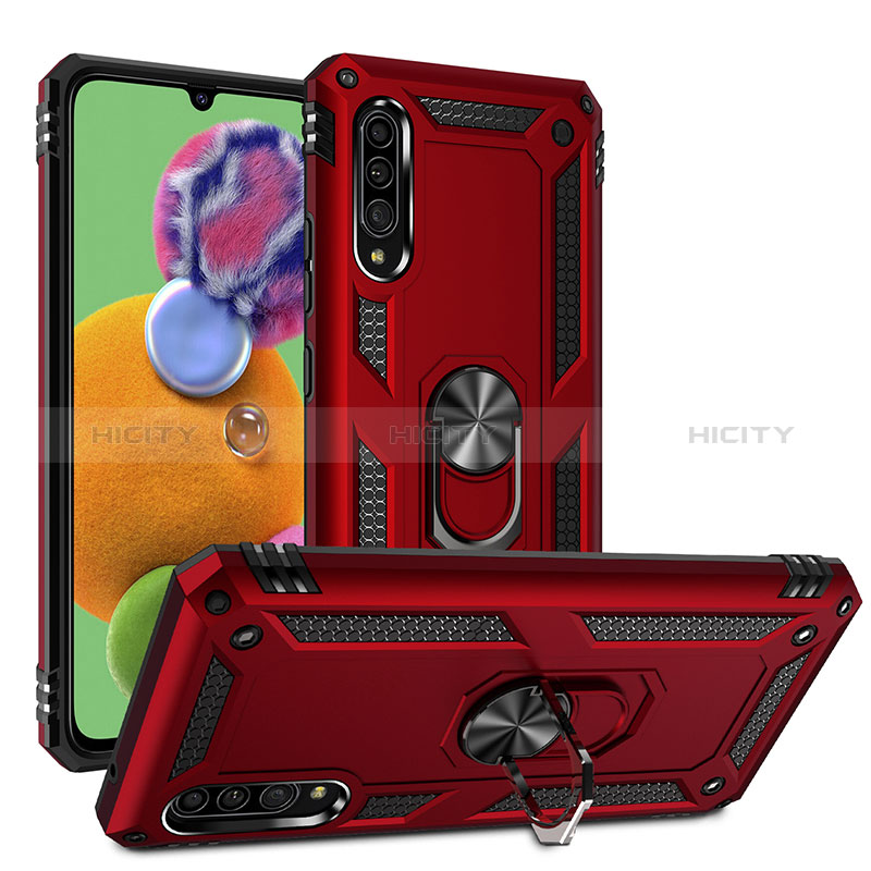 Custodia Silicone e Plastica Opaca Cover con Magnetico Anello Supporto MQ3 per Samsung Galaxy A90 5G