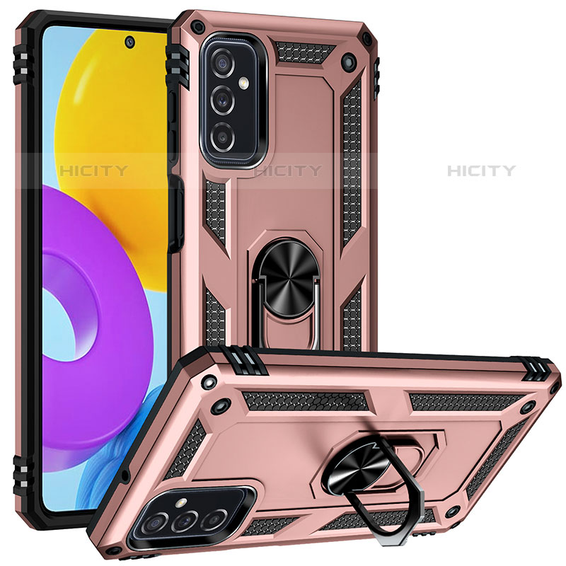 Custodia Silicone e Plastica Opaca Cover con Magnetico Anello Supporto MQ3 per Samsung Galaxy M52 5G