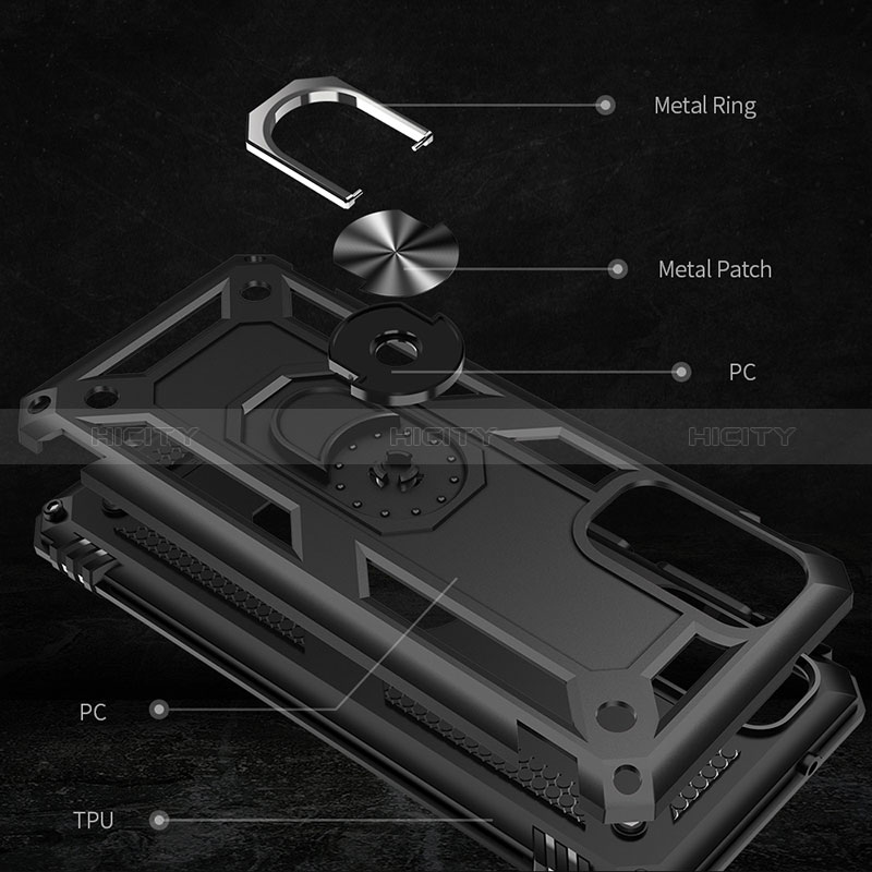 Custodia Silicone e Plastica Opaca Cover con Magnetico Anello Supporto MQ3 per Samsung Galaxy S20 FE 5G
