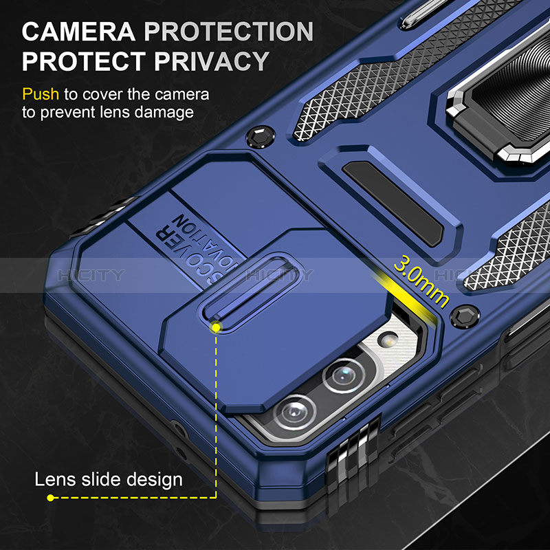 Custodia Silicone e Plastica Opaca Cover con Magnetico Anello Supporto MQ4 per Samsung Galaxy A12 5G