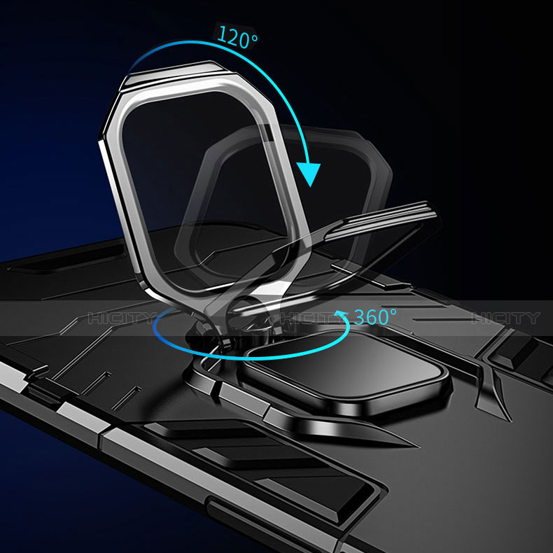 Custodia Silicone e Plastica Opaca Cover con Magnetico Anello Supporto per Apple iPhone 13