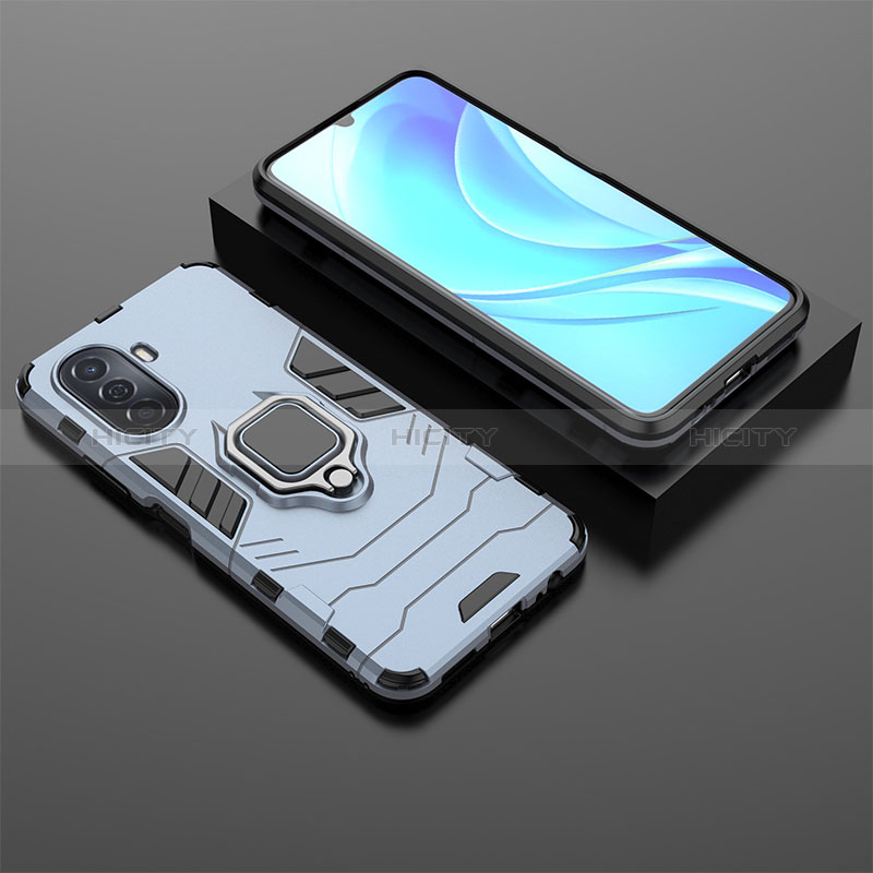 Custodia Silicone e Plastica Opaca Cover con Magnetico Anello Supporto per Huawei Enjoy 50