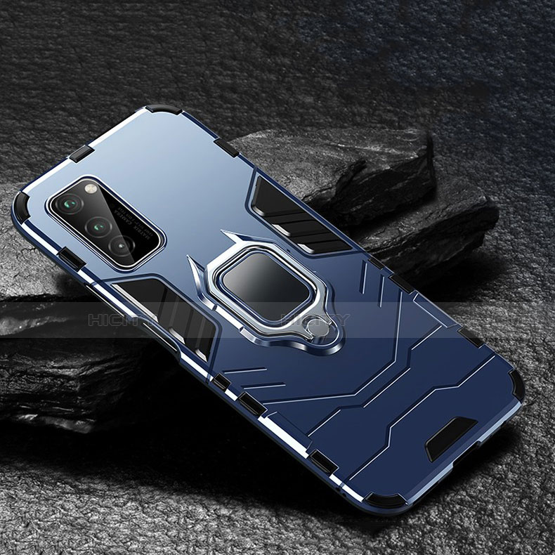 Custodia Silicone e Plastica Opaca Cover con Magnetico Anello Supporto per Huawei Honor V30 5G