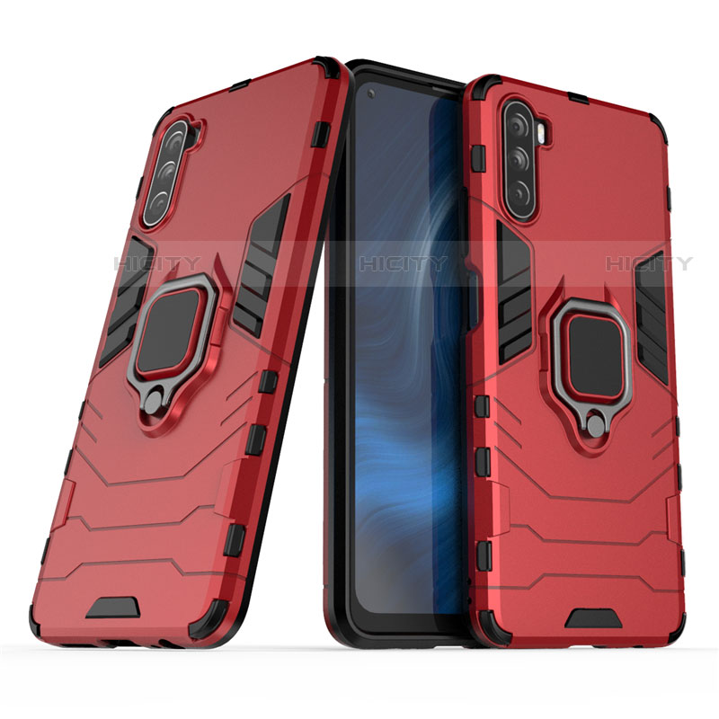 Custodia Silicone e Plastica Opaca Cover con Magnetico Anello Supporto per Huawei Mate 40 Lite 5G