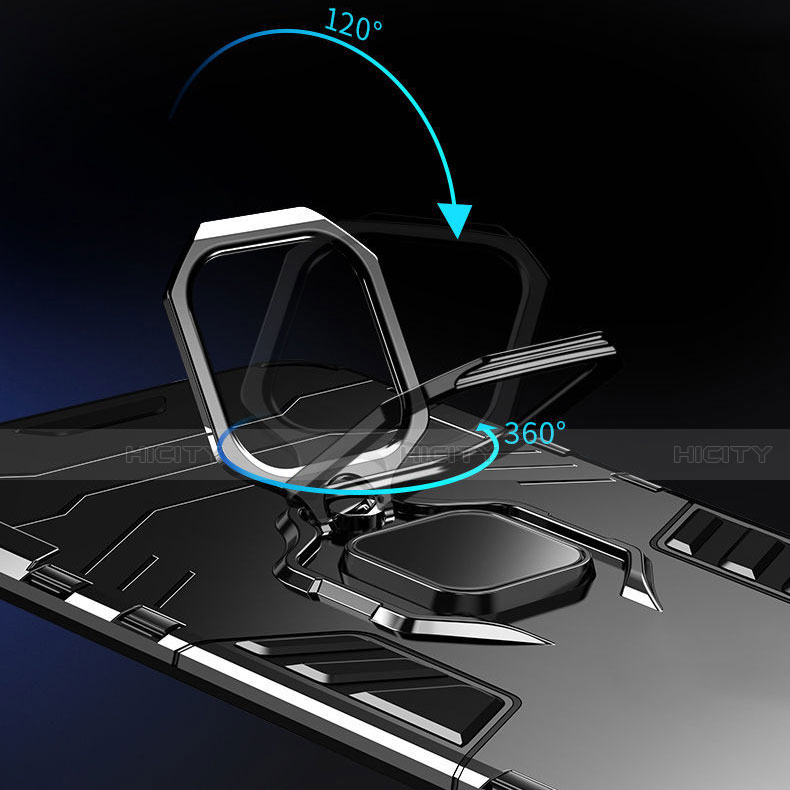 Custodia Silicone e Plastica Opaca Cover con Magnetico Anello Supporto per Huawei Nova 8 SE 5G