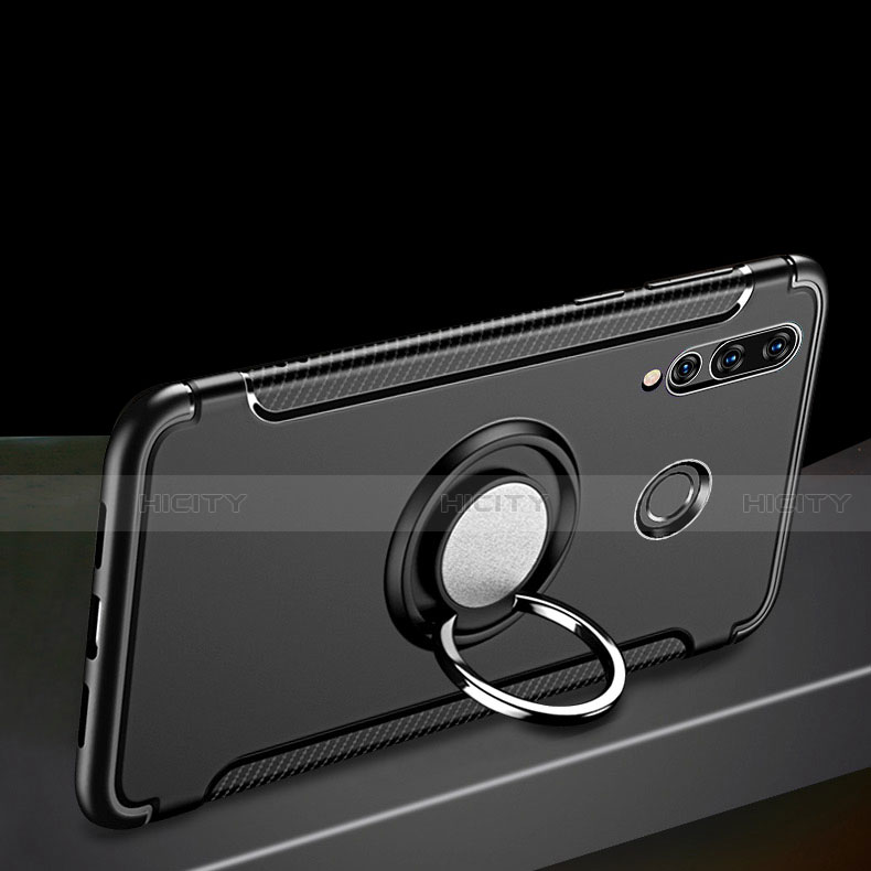 Custodia Silicone e Plastica Opaca Cover con Magnetico Anello Supporto per Huawei P30 Lite New Edition