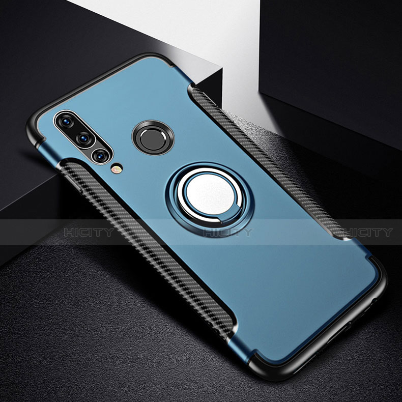 Custodia Silicone e Plastica Opaca Cover con Magnetico Anello Supporto per Huawei P30 Lite New Edition