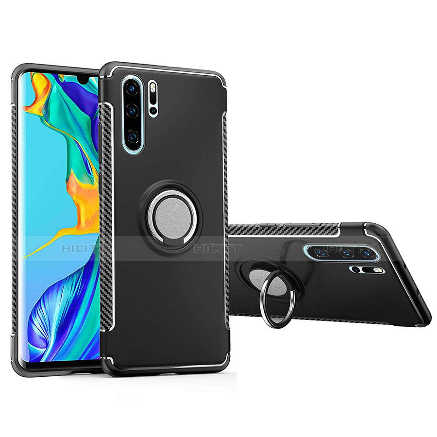 Custodia Silicone e Plastica Opaca Cover con Magnetico Anello Supporto per Huawei P30 Pro