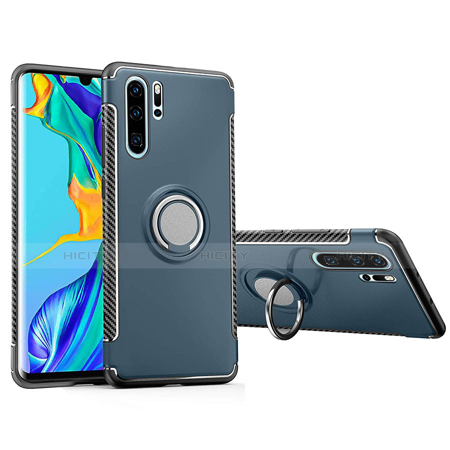 Custodia Silicone e Plastica Opaca Cover con Magnetico Anello Supporto per Huawei P30 Pro