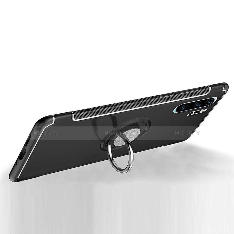 Custodia Silicone e Plastica Opaca Cover con Magnetico Anello Supporto per Huawei P30 Pro New Edition