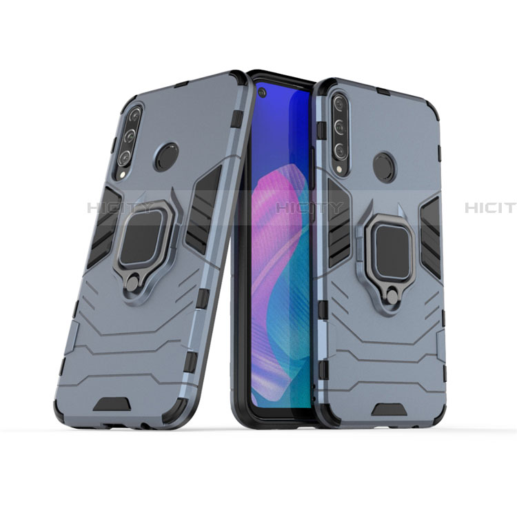 Custodia Silicone e Plastica Opaca Cover con Magnetico Anello Supporto per Huawei Y7p