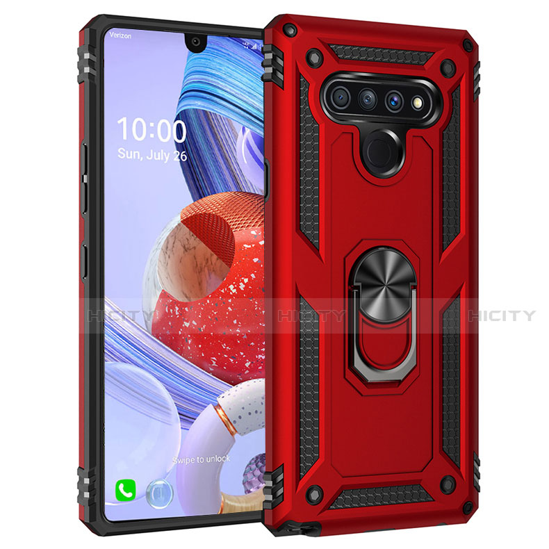 Custodia Silicone e Plastica Opaca Cover con Magnetico Anello Supporto per LG Stylo 6