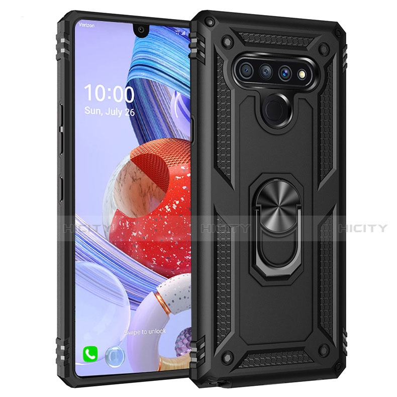 Custodia Silicone e Plastica Opaca Cover con Magnetico Anello Supporto per LG Stylo 6