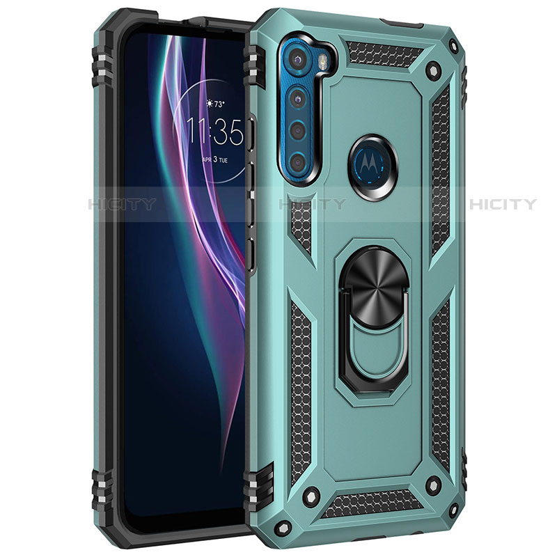 Custodia Silicone e Plastica Opaca Cover con Magnetico Anello Supporto per Motorola Moto One Fusion Plus