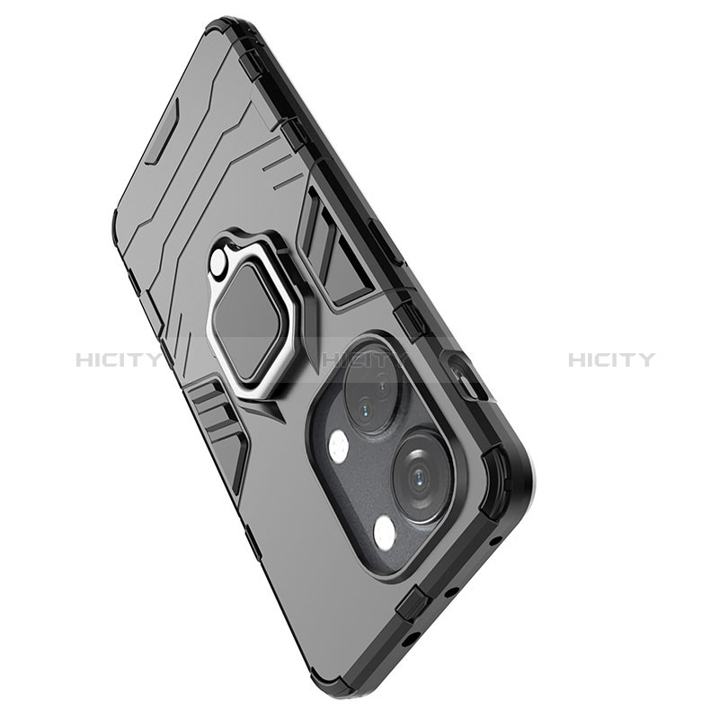 Custodia Silicone e Plastica Opaca Cover con Magnetico Anello Supporto per OnePlus Ace 2V 5G