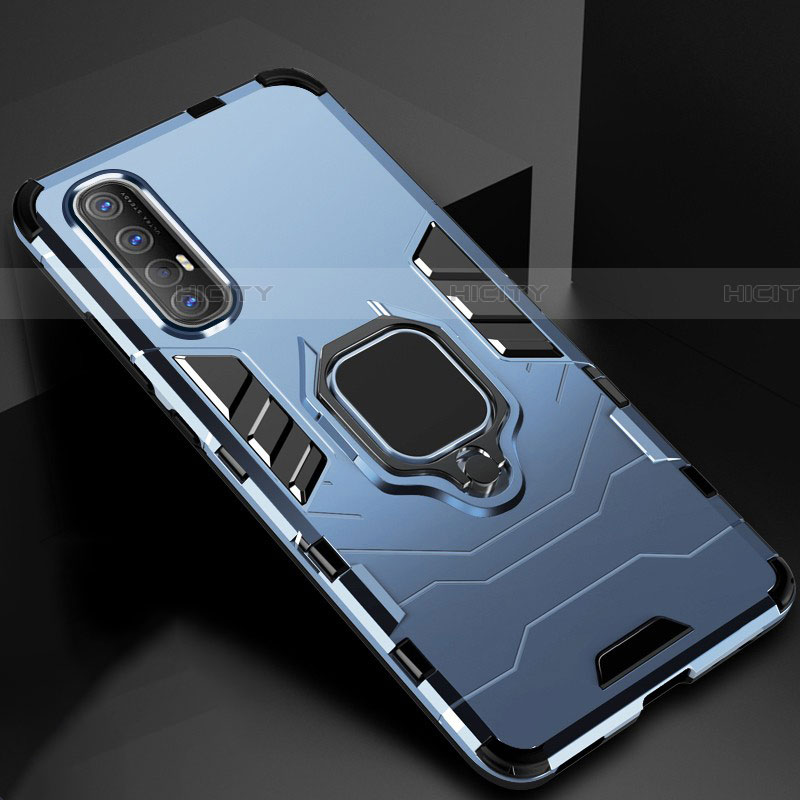 Custodia Silicone e Plastica Opaca Cover con Magnetico Anello Supporto per Oppo Find X2 Neo