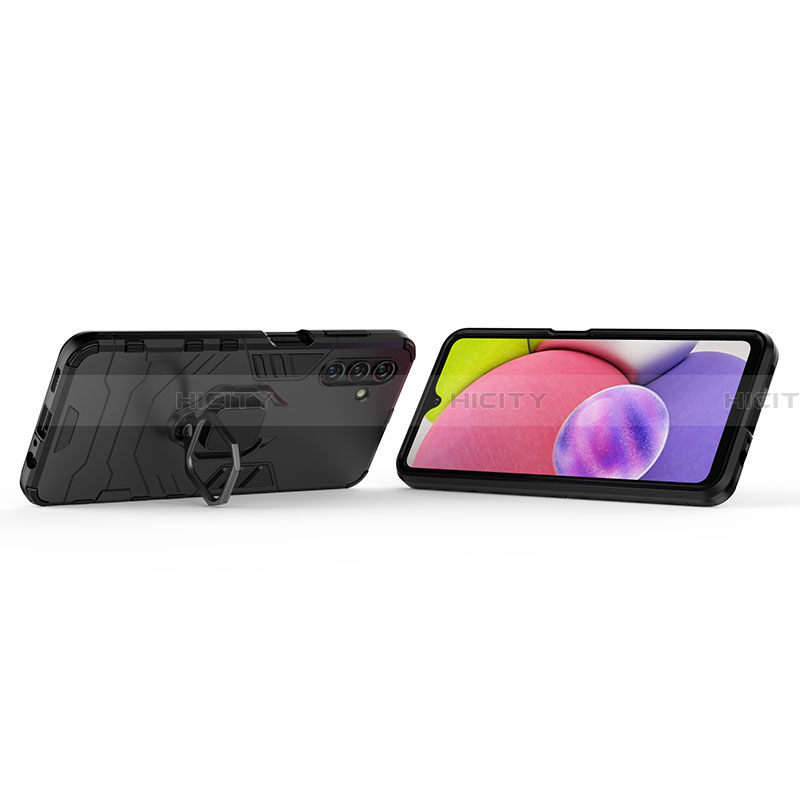 Custodia Silicone e Plastica Opaca Cover con Magnetico Anello Supporto per Samsung Galaxy A13 5G