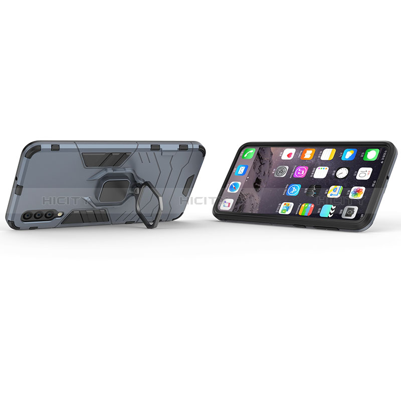 Custodia Silicone e Plastica Opaca Cover con Magnetico Anello Supporto per Samsung Galaxy A30S