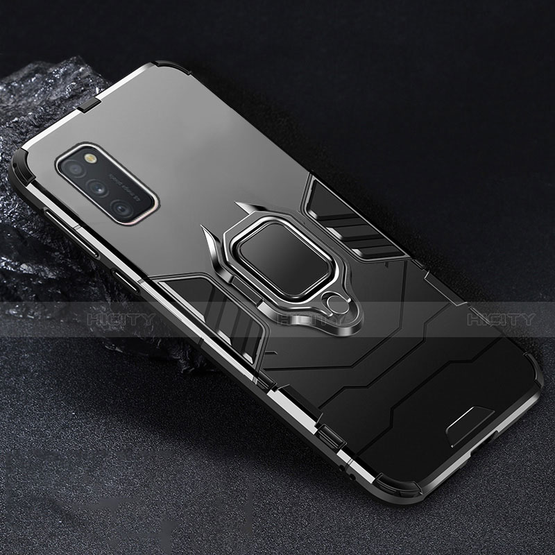 Custodia Silicone e Plastica Opaca Cover con Magnetico Anello Supporto per Samsung Galaxy A41