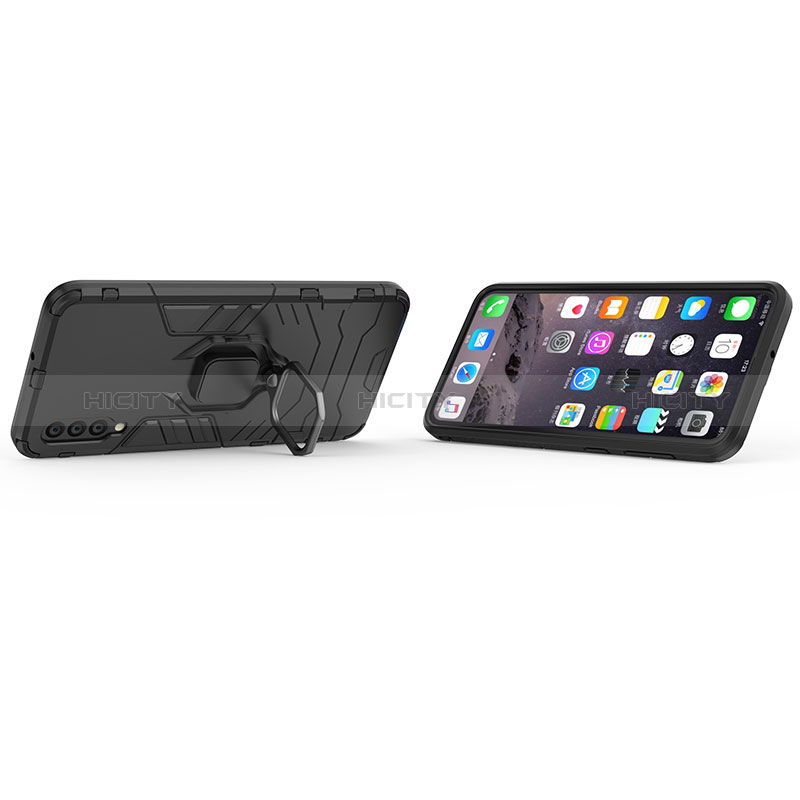 Custodia Silicone e Plastica Opaca Cover con Magnetico Anello Supporto per Samsung Galaxy A50S