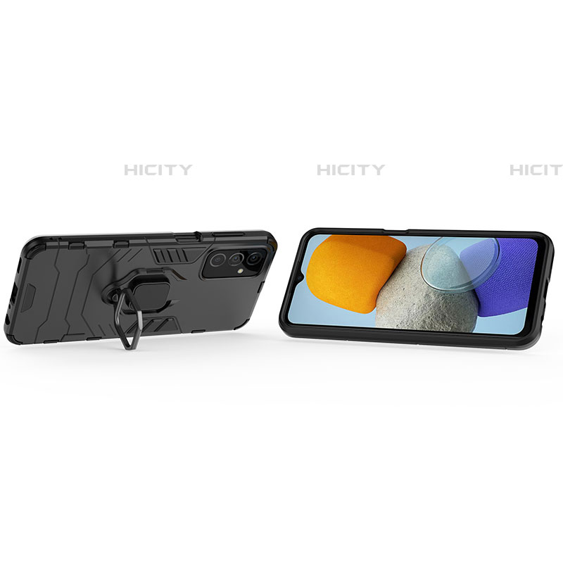 Custodia Silicone e Plastica Opaca Cover con Magnetico Anello Supporto per Samsung Galaxy F23 5G