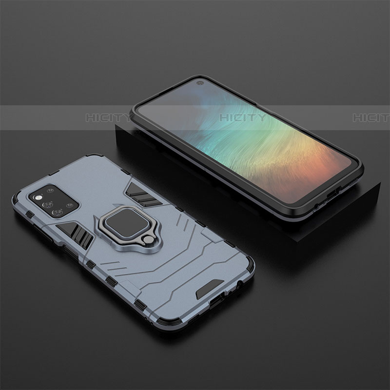 Custodia Silicone e Plastica Opaca Cover con Magnetico Anello Supporto per Samsung Galaxy F52 5G