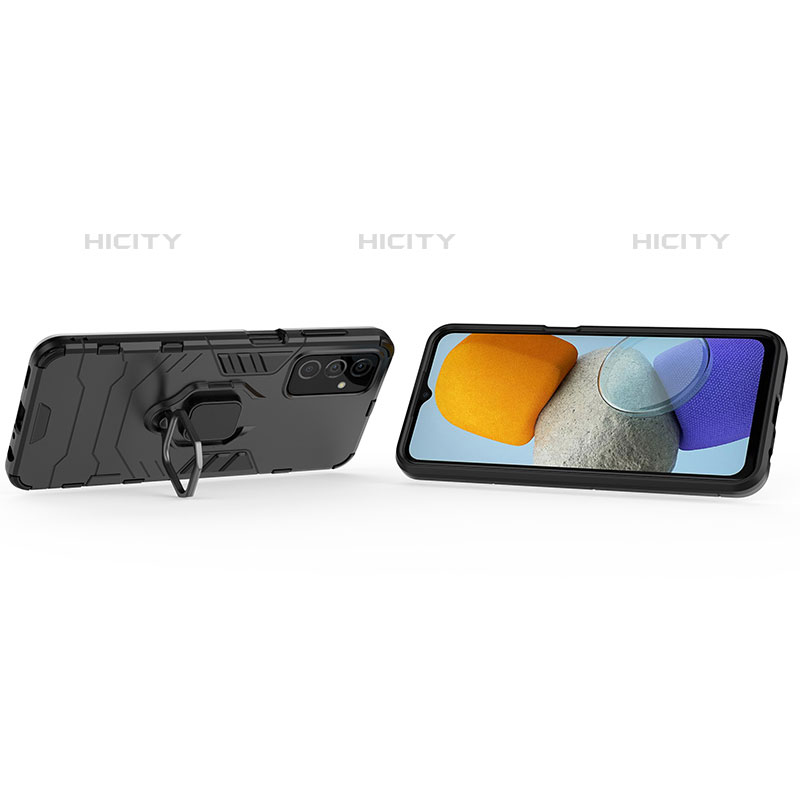 Custodia Silicone e Plastica Opaca Cover con Magnetico Anello Supporto per Samsung Galaxy M23 5G