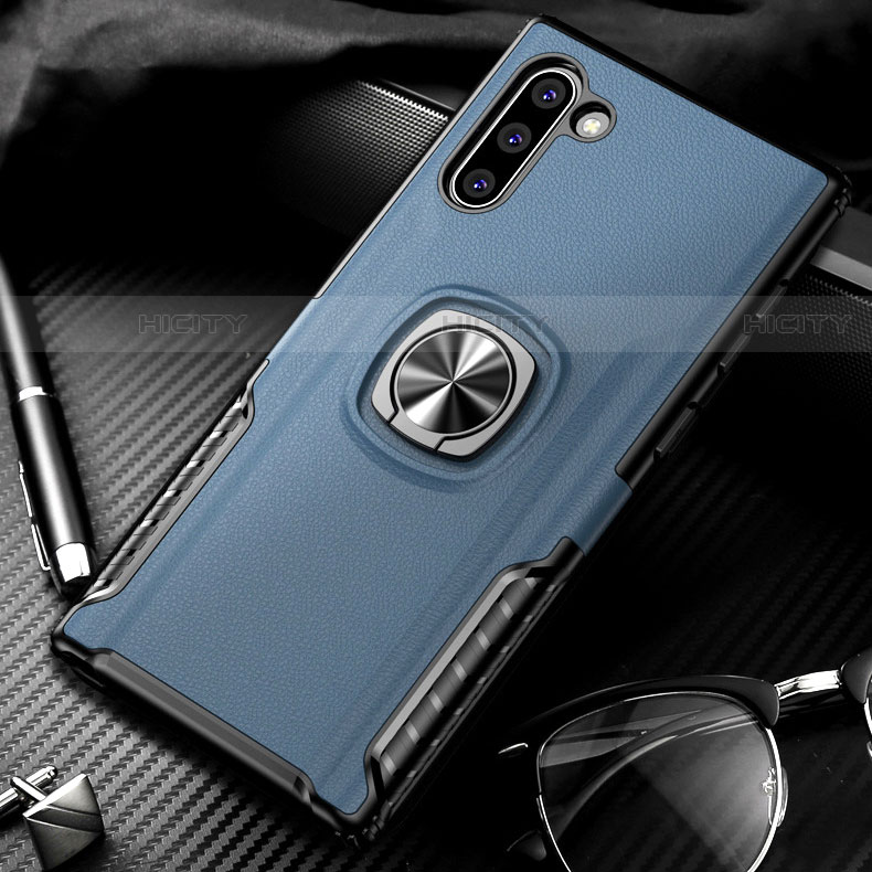Custodia Silicone e Plastica Opaca Cover con Magnetico Anello Supporto per Samsung Galaxy Note 10 5G