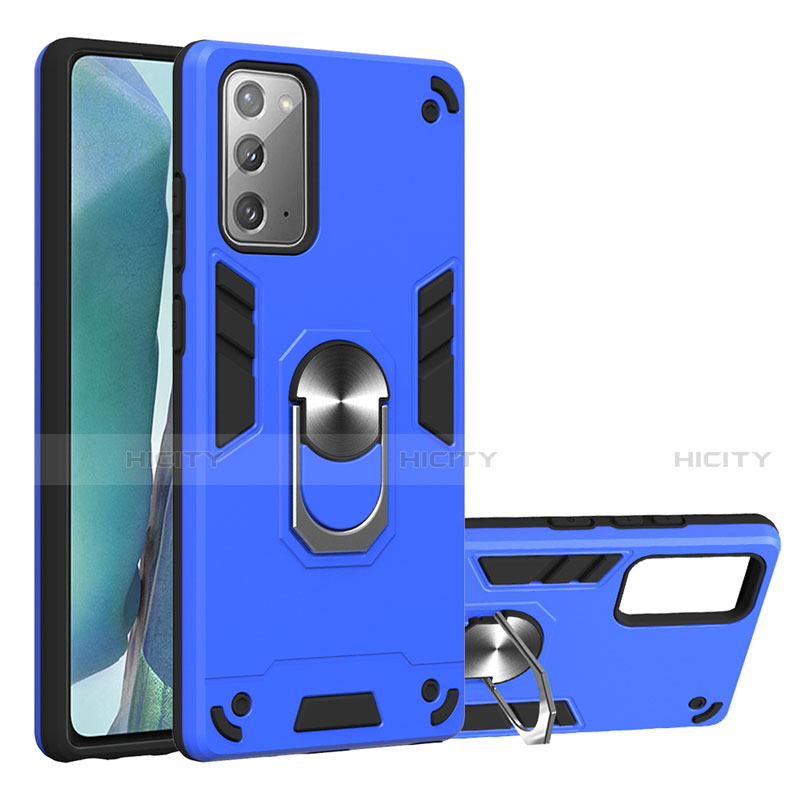 Custodia Silicone e Plastica Opaca Cover con Magnetico Anello Supporto per Samsung Galaxy Note 20 Plus 5G