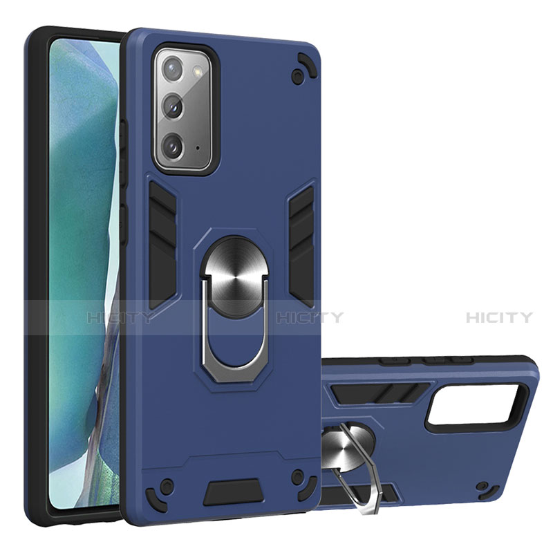 Custodia Silicone e Plastica Opaca Cover con Magnetico Anello Supporto per Samsung Galaxy Note 20 Plus 5G