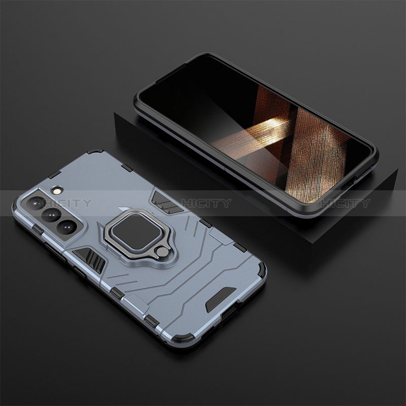Custodia Silicone e Plastica Opaca Cover con Magnetico Anello Supporto per Samsung Galaxy S24 5G