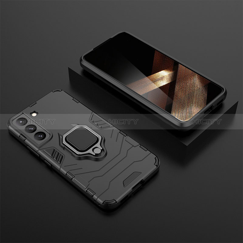 Custodia Silicone e Plastica Opaca Cover con Magnetico Anello Supporto per Samsung Galaxy S24 Plus 5G
