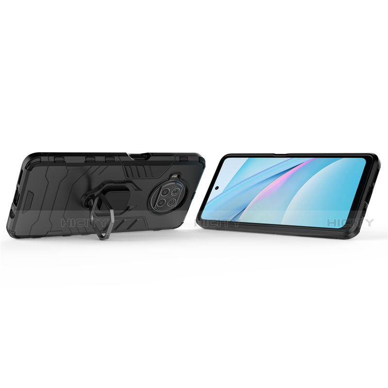 Custodia Silicone e Plastica Opaca Cover con Magnetico Anello Supporto per Xiaomi Mi 10i 5G