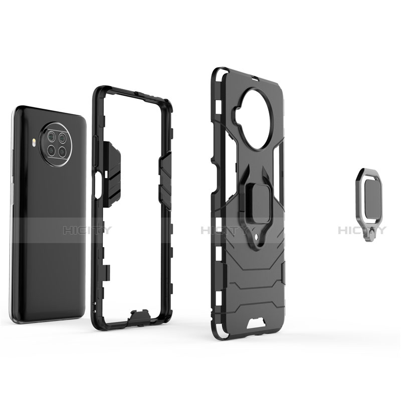 Custodia Silicone e Plastica Opaca Cover con Magnetico Anello Supporto per Xiaomi Mi 10T Lite 5G