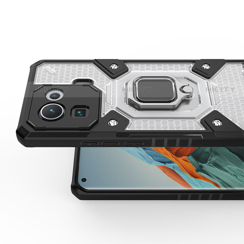 Custodia Silicone e Plastica Opaca Cover con Magnetico Anello Supporto per Xiaomi Mi 11 Pro 5G