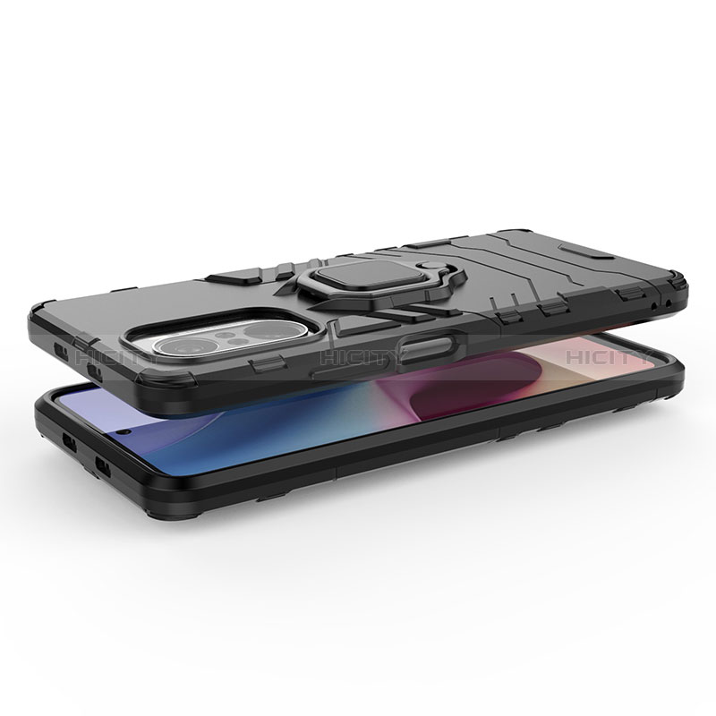 Custodia Silicone e Plastica Opaca Cover con Magnetico Anello Supporto per Xiaomi Mi 11X Pro 5G