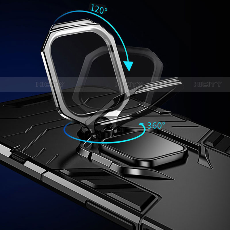 Custodia Silicone e Plastica Opaca Cover con Magnetico Anello Supporto per Xiaomi Mi 12 Ultra 5G