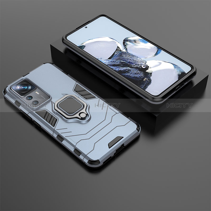 Custodia Silicone e Plastica Opaca Cover con Magnetico Anello Supporto per Xiaomi Mi 12T Pro 5G