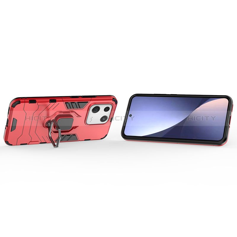 Custodia Silicone e Plastica Opaca Cover con Magnetico Anello Supporto per Xiaomi Mi 13 5G