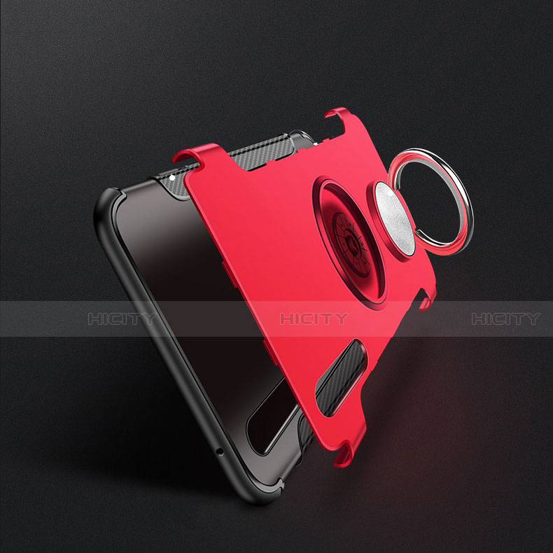 Custodia Silicone e Plastica Opaca Cover con Magnetico Anello Supporto per Xiaomi Mi 9 Lite