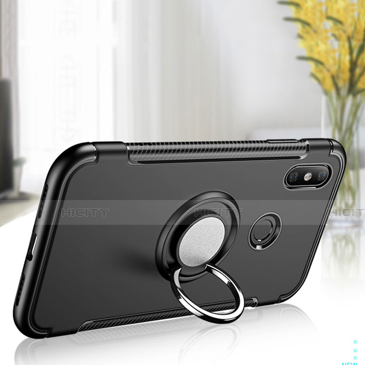 Custodia Silicone e Plastica Opaca Cover con Magnetico Anello Supporto per Xiaomi Mi A2 Lite