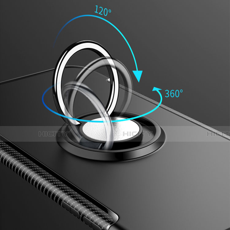 Custodia Silicone e Plastica Opaca Cover con Magnetico Anello Supporto per Xiaomi Mi A2 Lite