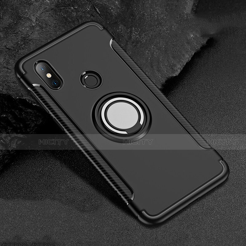 Custodia Silicone e Plastica Opaca Cover con Magnetico Anello Supporto per Xiaomi Mi A2 Lite