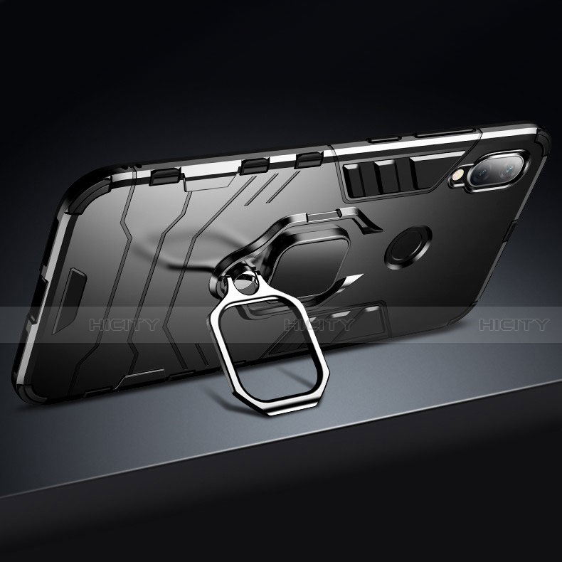 Custodia Silicone e Plastica Opaca Cover con Magnetico Anello Supporto per Xiaomi Redmi 7