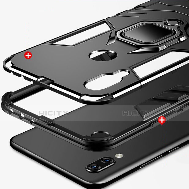 Custodia Silicone e Plastica Opaca Cover con Magnetico Anello Supporto per Xiaomi Redmi 7