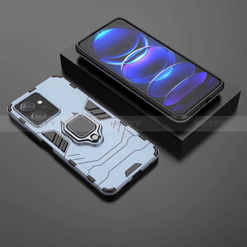 Custodia Silicone e Plastica Opaca Cover con Magnetico Anello Supporto per Xiaomi Redmi Note 12 4G
