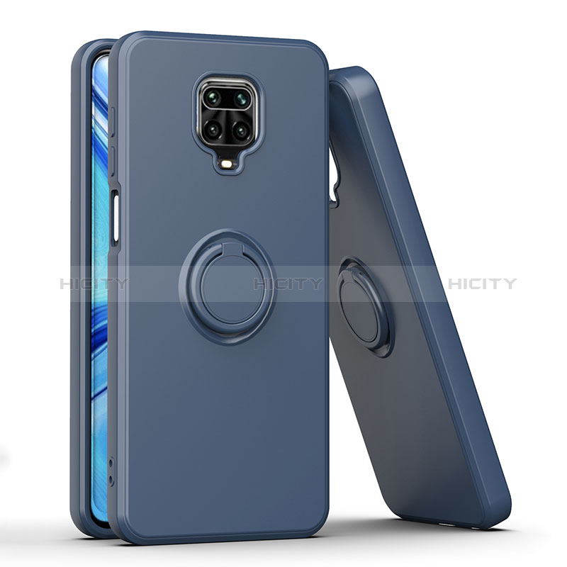 Custodia Silicone e Plastica Opaca Cover con Magnetico Anello Supporto QW1 per Xiaomi Redmi Note 9 Pro