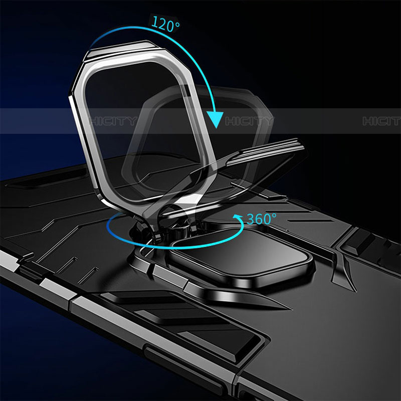 Custodia Silicone e Plastica Opaca Cover con Magnetico Anello Supporto R01 per Samsung Galaxy A52 5G