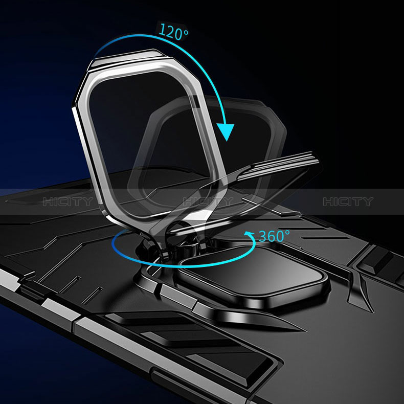 Custodia Silicone e Plastica Opaca Cover con Magnetico Anello Supporto R01 per Xiaomi Mi 12T Pro 5G